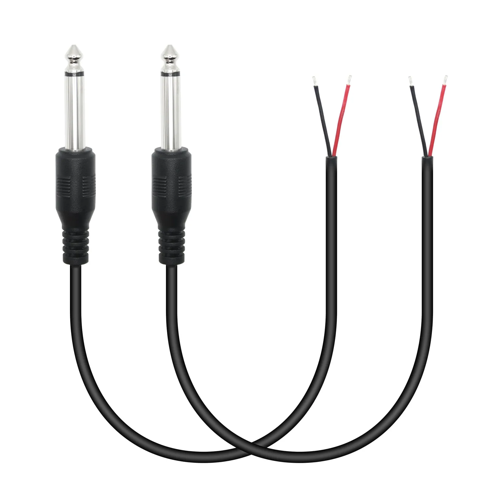 Mono audio kabel s jackem 6,35 mm na volné vodiče, 0,5 m, 2 ks