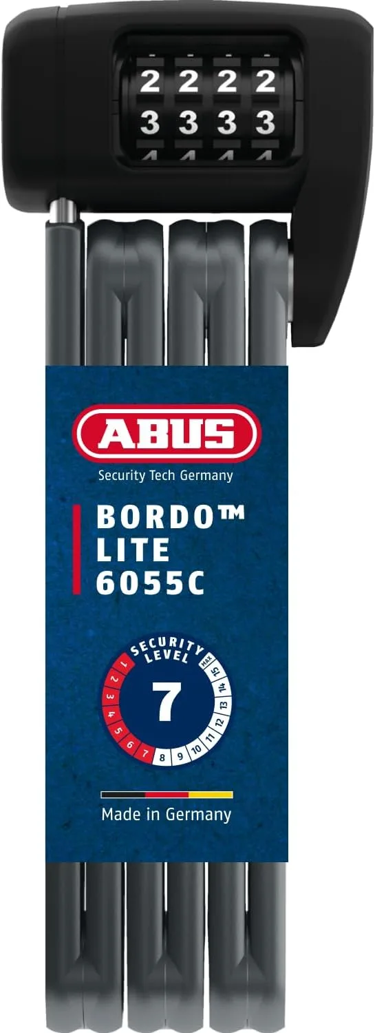Skládací kódový zámek ABUS Bordo Lite 6055C/60 60 cm s držákem SR