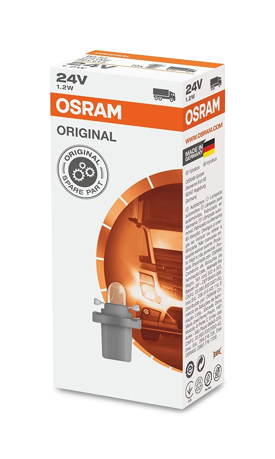 Žárovka do přístrojů OSRAM 2741MF 24 V 1,2 W
