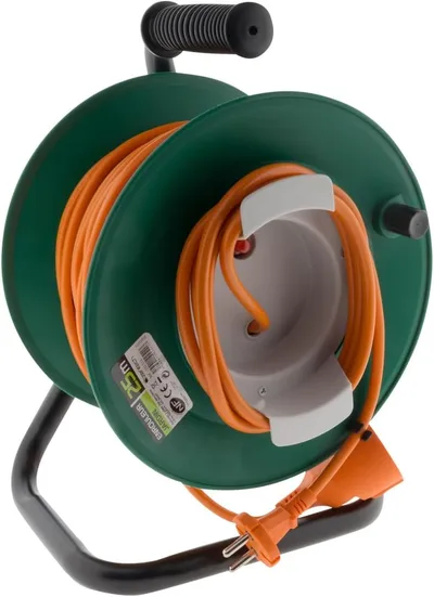 Prodlužovací kabel na bubnu Zenitech 192511 22+3 m 2×1,5 mm² kovový stojan spLc46M9LoM