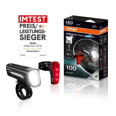 Sada bicyklových světel OSRAM LEDsBIKE Race 100, 100 lx, USB-C