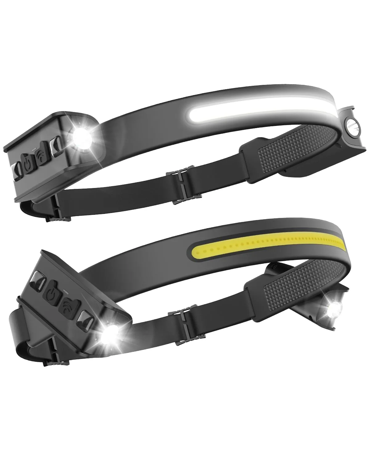 2 čelovky GY13-2 COB/XPE 230° se senzorom 2400mAh 2400mA IPX5 + USB-C kabel