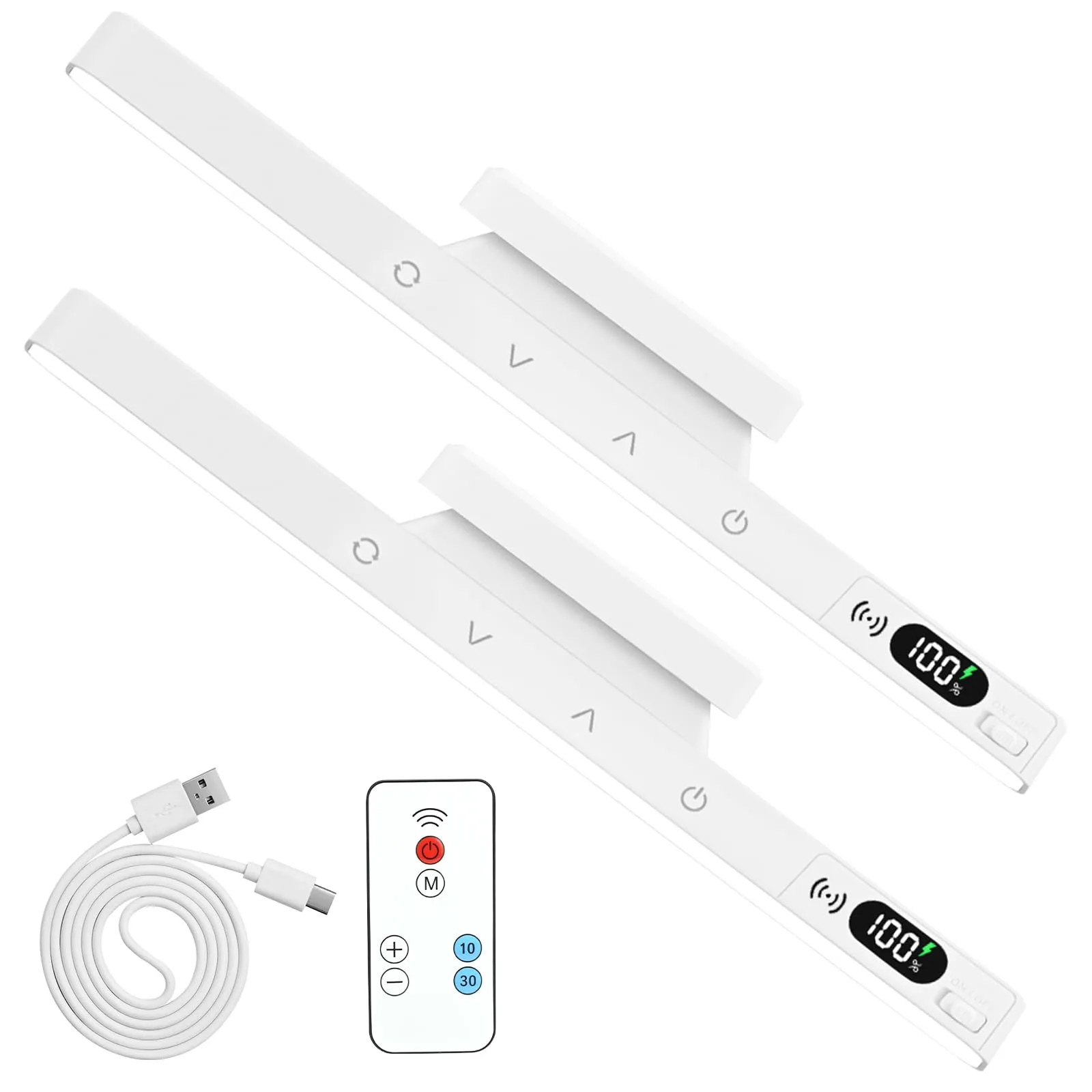 Akumulátorová LED světla pod skříňku XunHe 29 cm, 2 ks, bílé