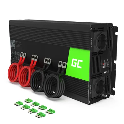 Měnič napětí Green Cell PRO 12V na 230V 3000W modifikovaná sinusová vlna