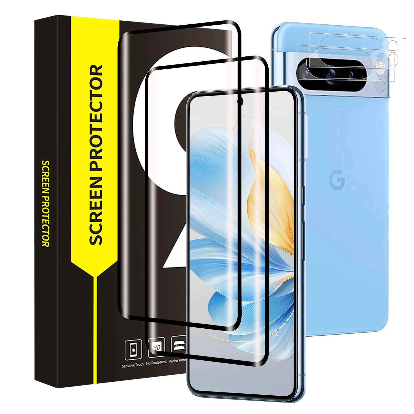 VSEER tvrzené sklo 9H pro Google Pixel 8 Pro 5G 2+2 ks