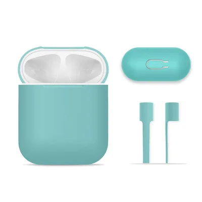 FRTMA modré silikonové pouzdro pro Apple AirPods se sportovním řemínkem