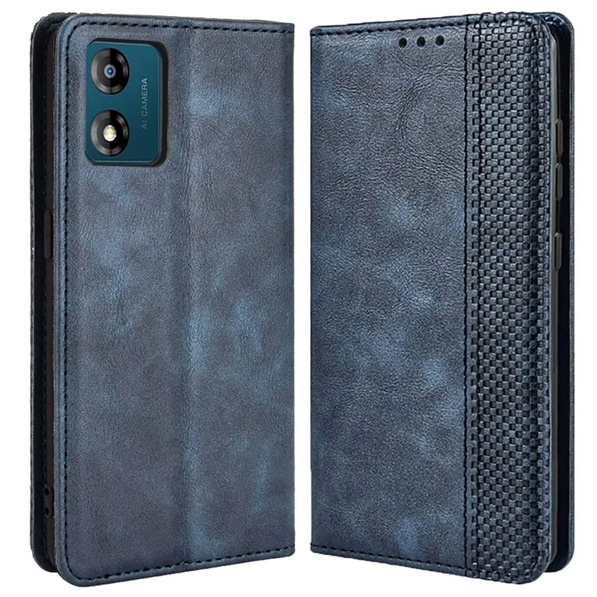 Modré peněženkové pouzdro pro Motorola Moto E13