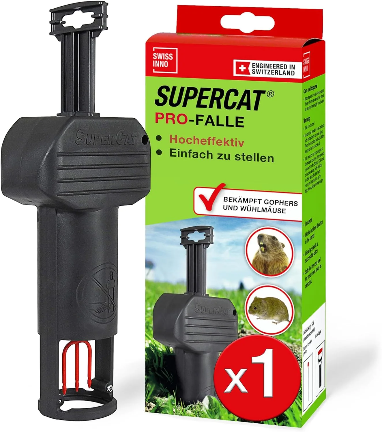 Past na hraboše SWISSINNO PRO SuperCat 1 ks