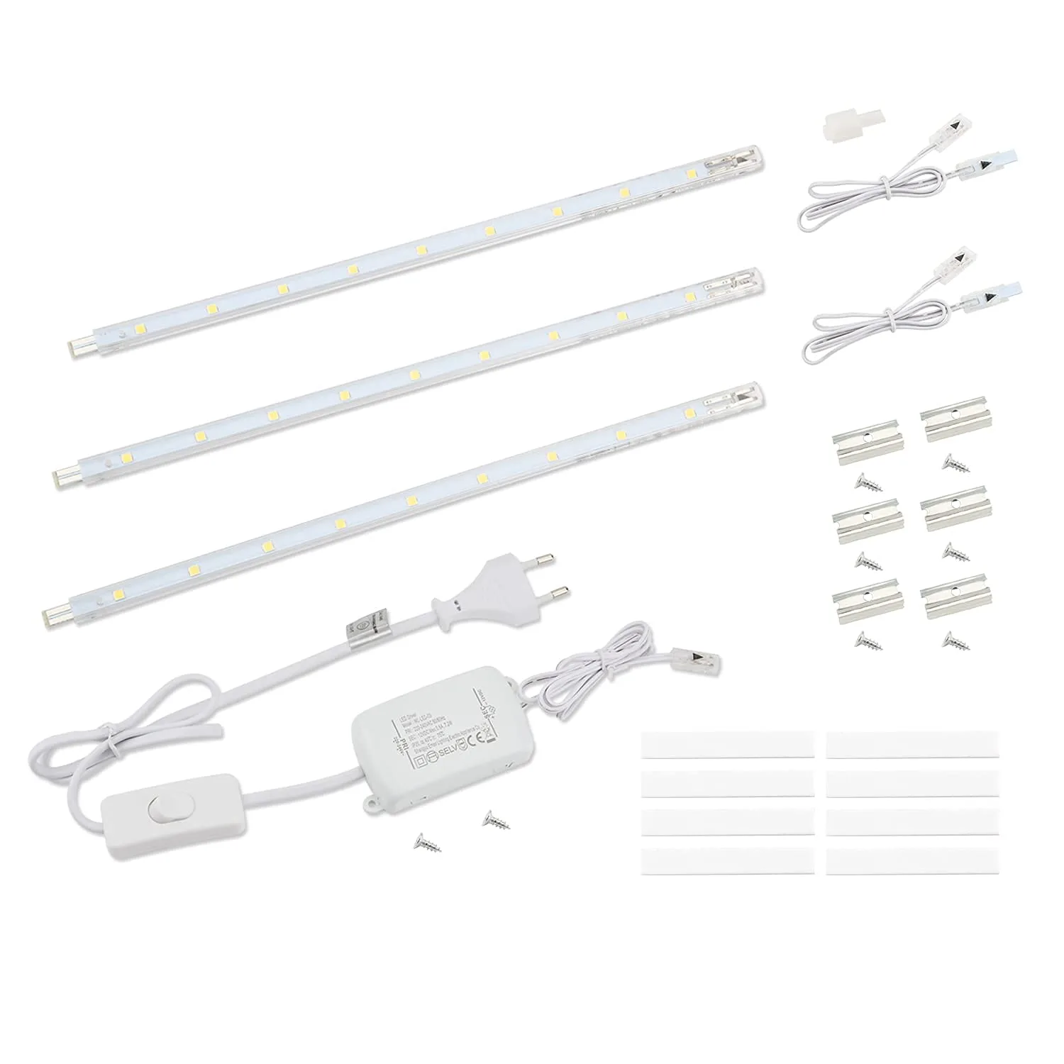 LED svítidla pod linku DA LIGHT DAL1090 26 cm 4000 K 6 ks + zdroj