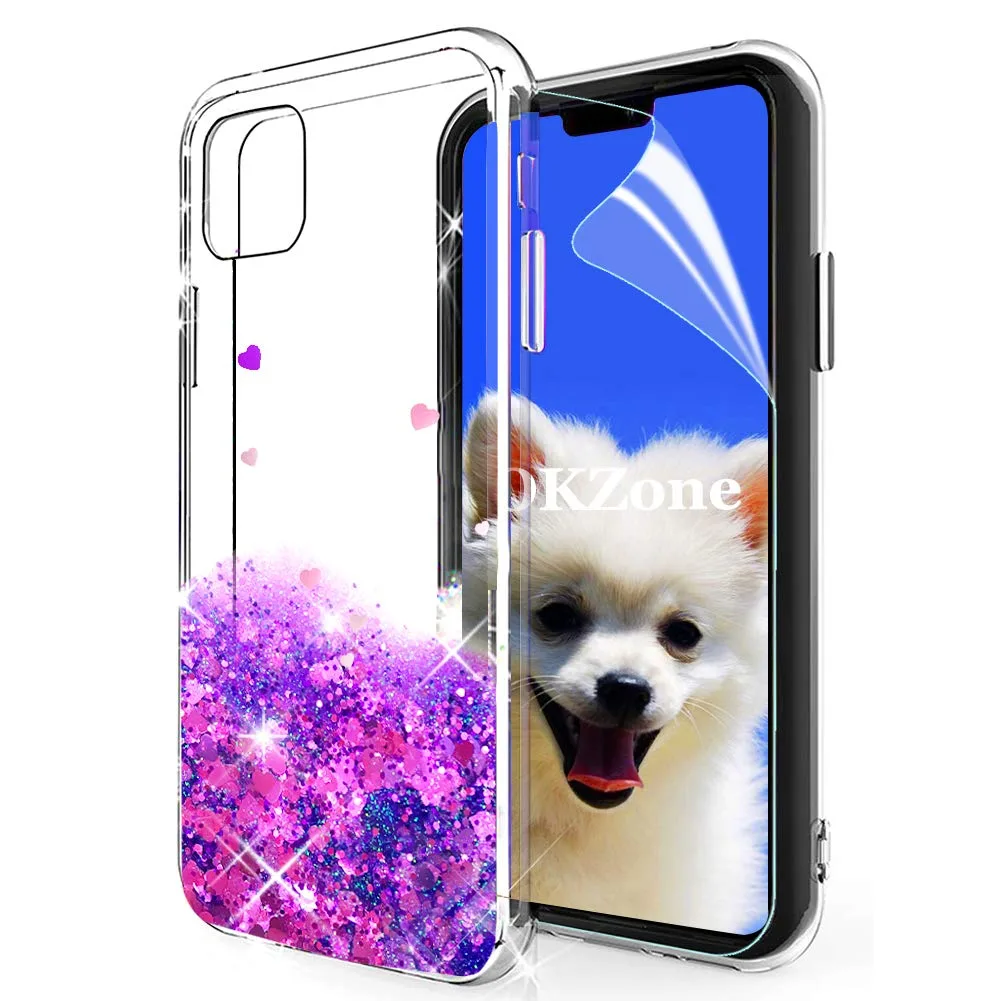 OKZone třpytivé pouzdro se sklem pro iPhone 11 Pro Max 6,5 palce