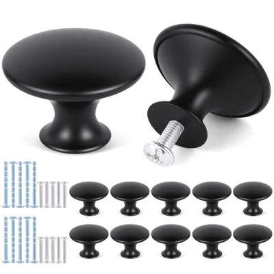 Nábytkové knoflíkové úchytky OSDUE 30 mm černé 10 ks