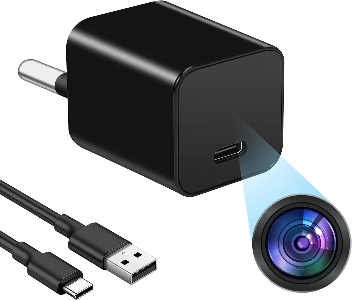 Minikamera SZB5 1080p bez Wi‑Fi, USB‑C konektor, kabel Type‑C, USB čtečka
