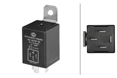 Blikač směrových světel HELLA 4AZ003787-081, 12 V, 4-pinový konektor
