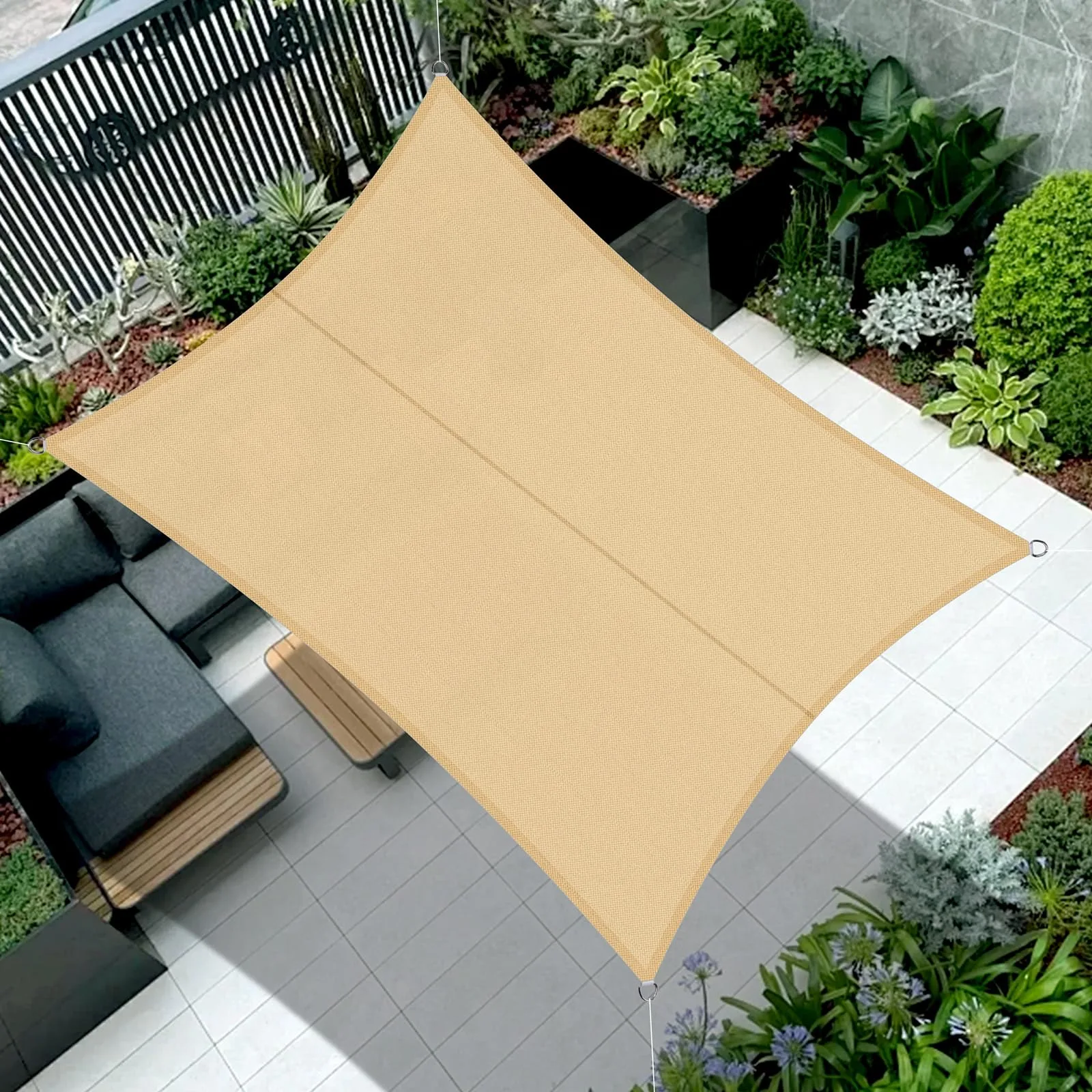 Obdélníková stínicí plachta Cool Area 2,5 × 3 m, písková