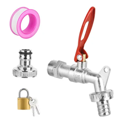 Zamykatelný mosazný zahradní kohoutek RUCUDIM 1/2″ vstup 3/4″ výstup