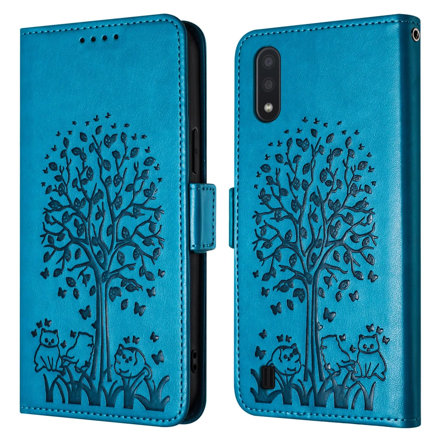 Kožené peněženkové pouzdro pro Samsung Galaxy A01 a M01