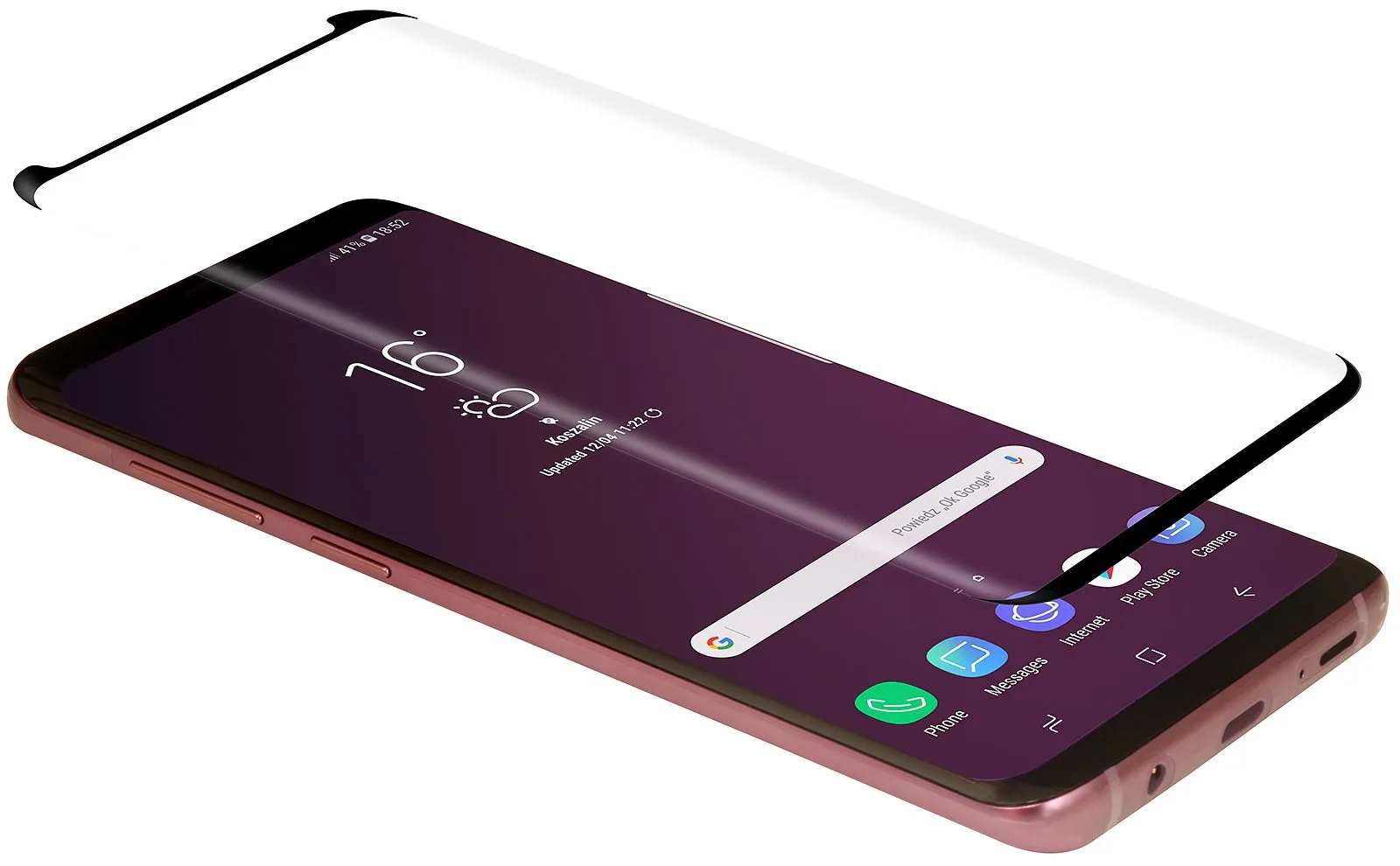 Tvrdé sklo s černým rámem pro Samsung Galaxy S9 Plus 2 ks