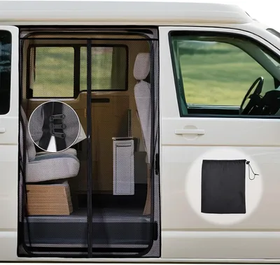 Síť proti hmyzu na posuvné dveře ZATOOTO VW T5/T6 se zipem