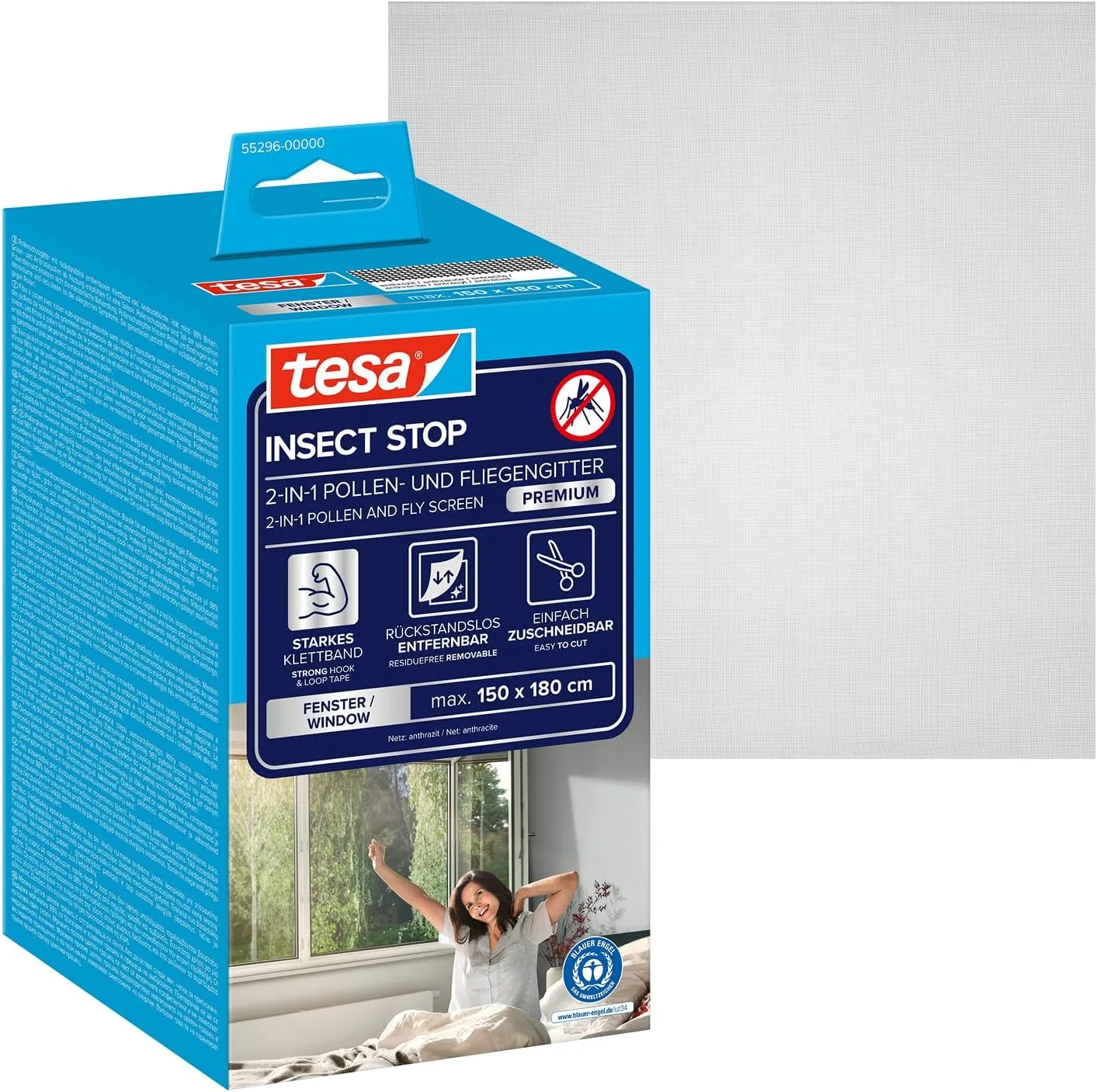 tesa Insect Stop 2v1 síť proti pylu a hmyzu 150x180 cm