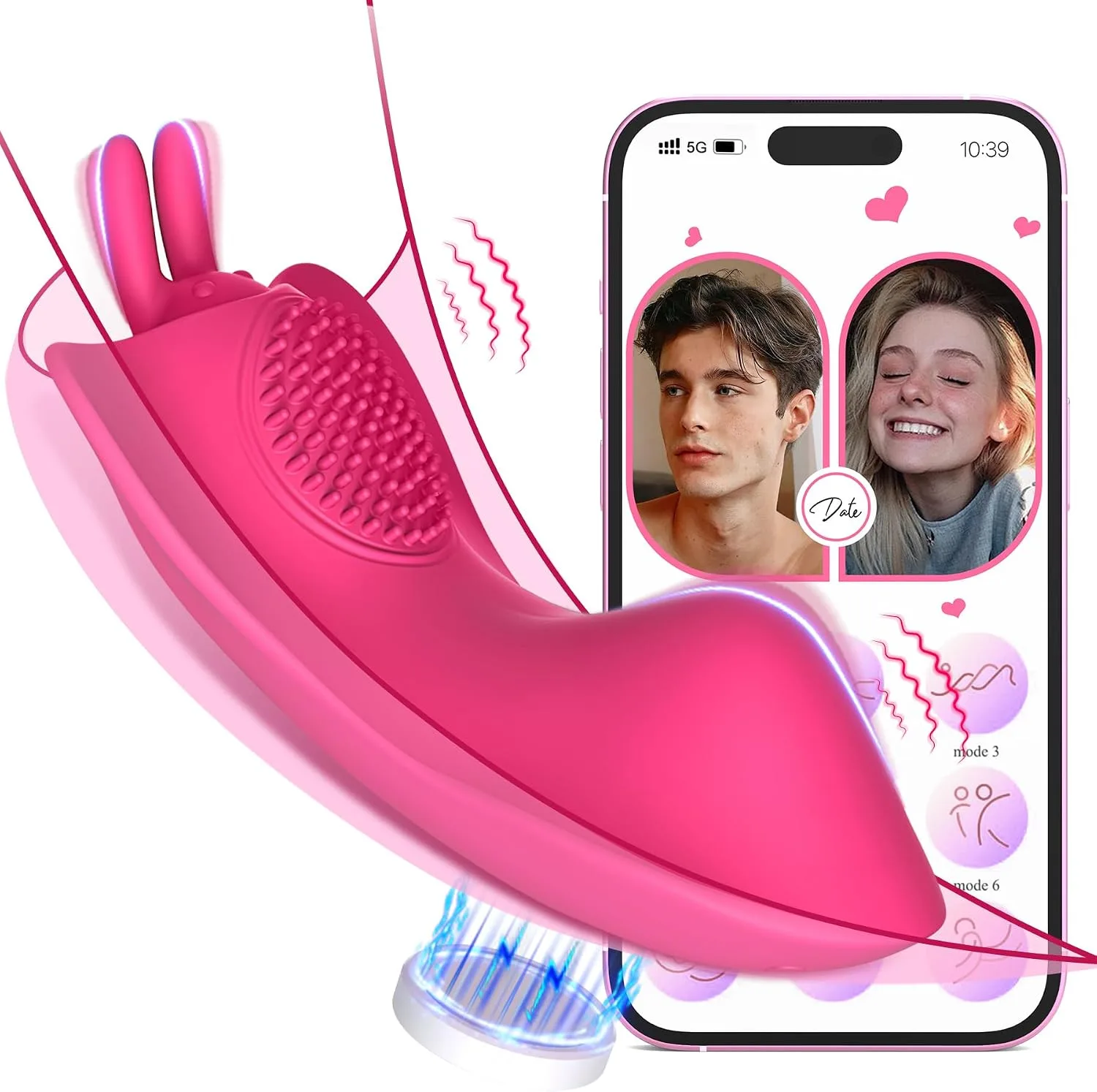APP motýlí vibátor pro ženy s dálkovým ovládáním