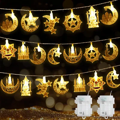 Ramadánské LED světelné řetězy 6,4 m, 40 Coomoors