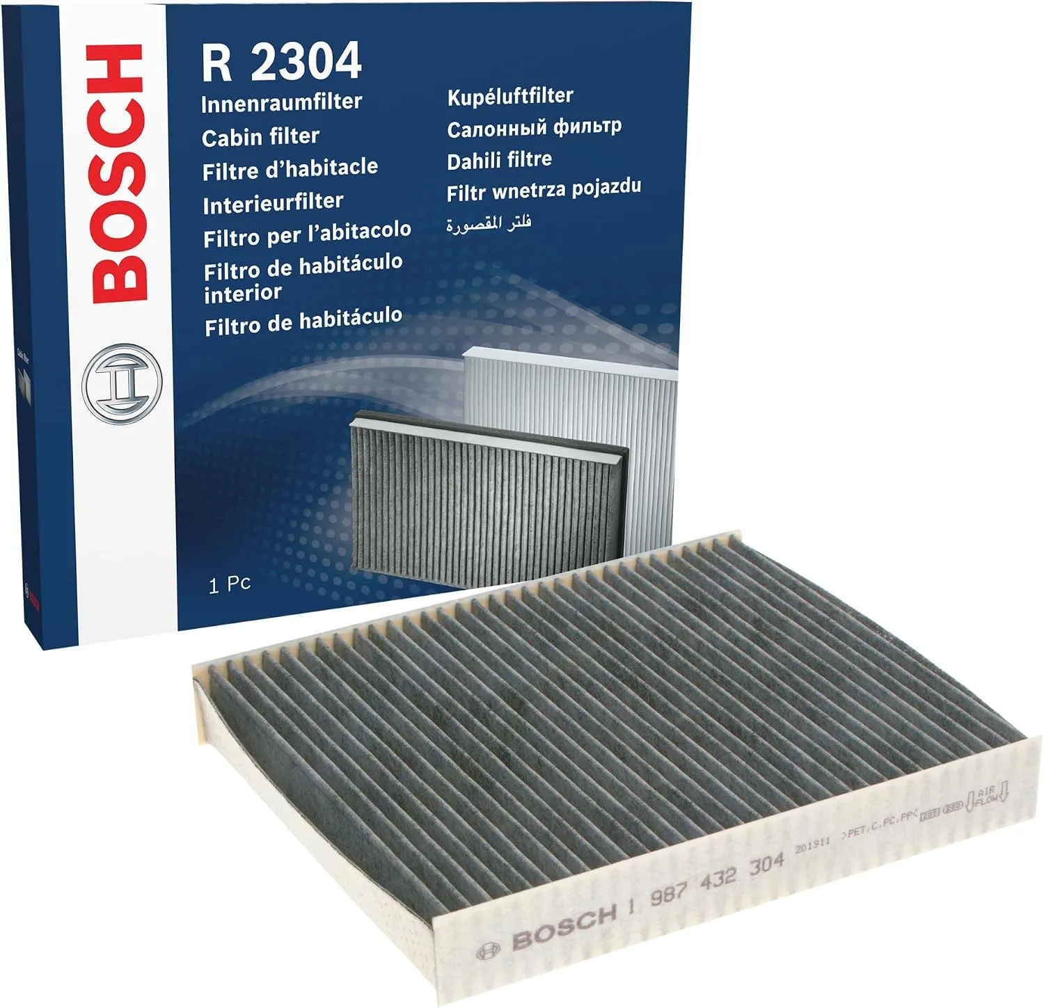 Uhlíkový kabínový filtr Bosch 1987432304