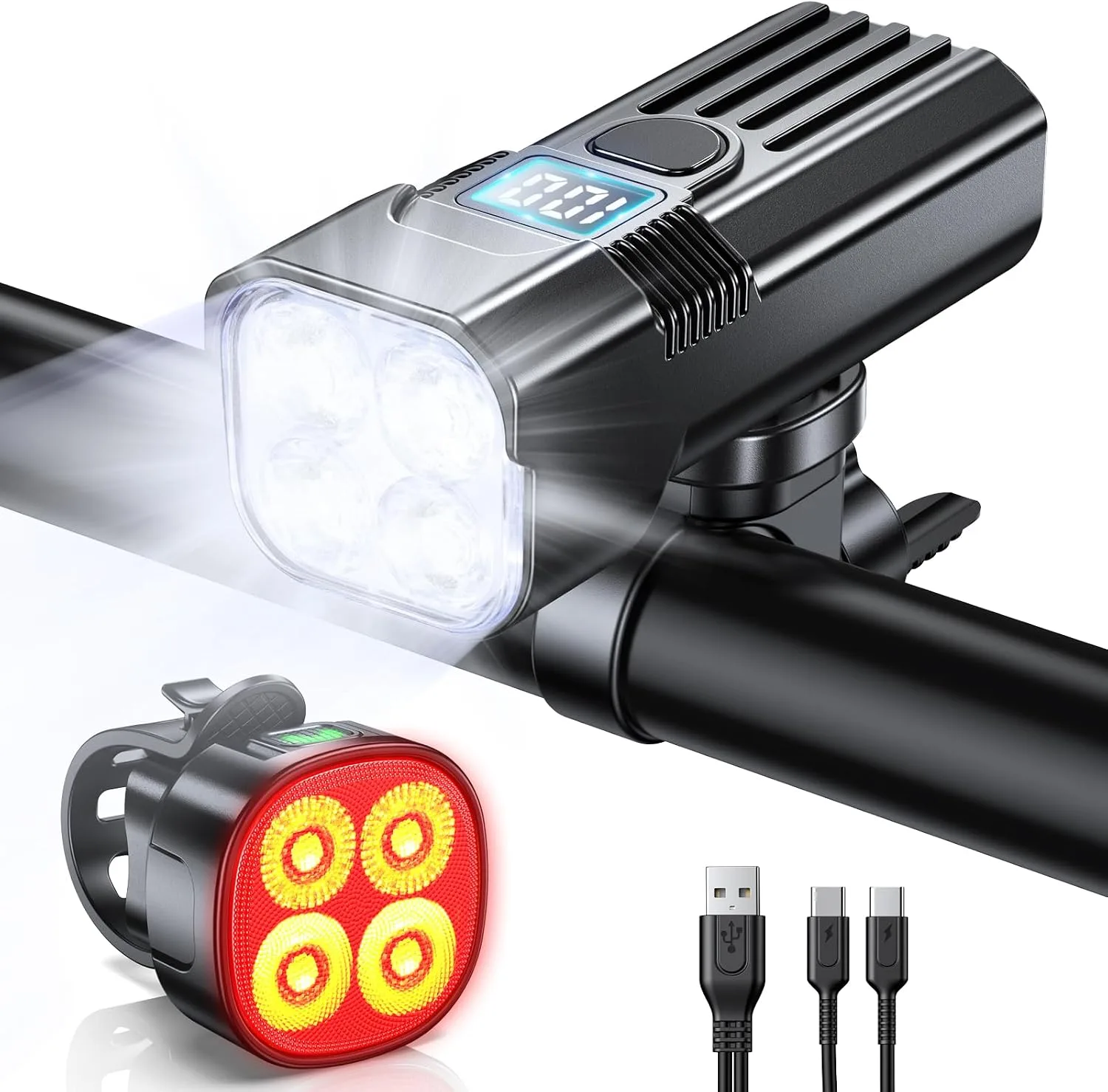 LED světla na kolo Mohard GH40 přední a zadní