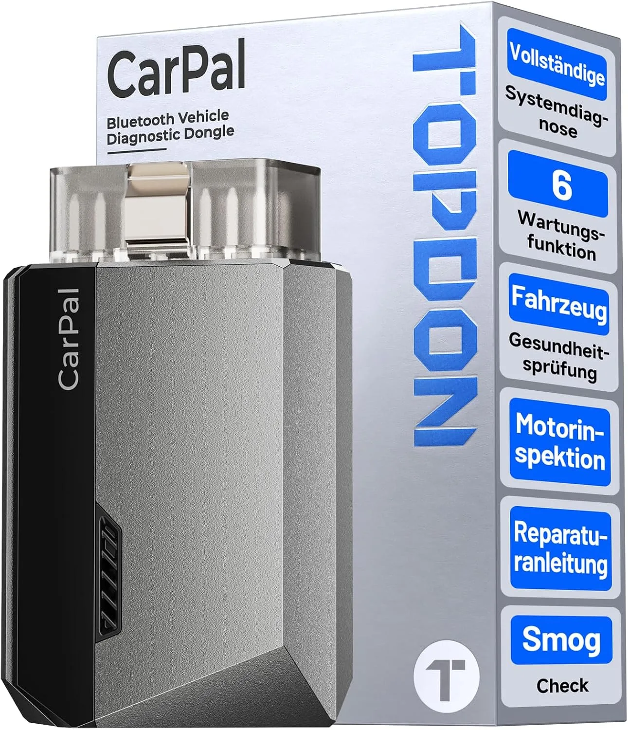 Diagnostický adaptér OBD2 Bluetooth TOPDON CarPal-A – 6 resetovacích služeb