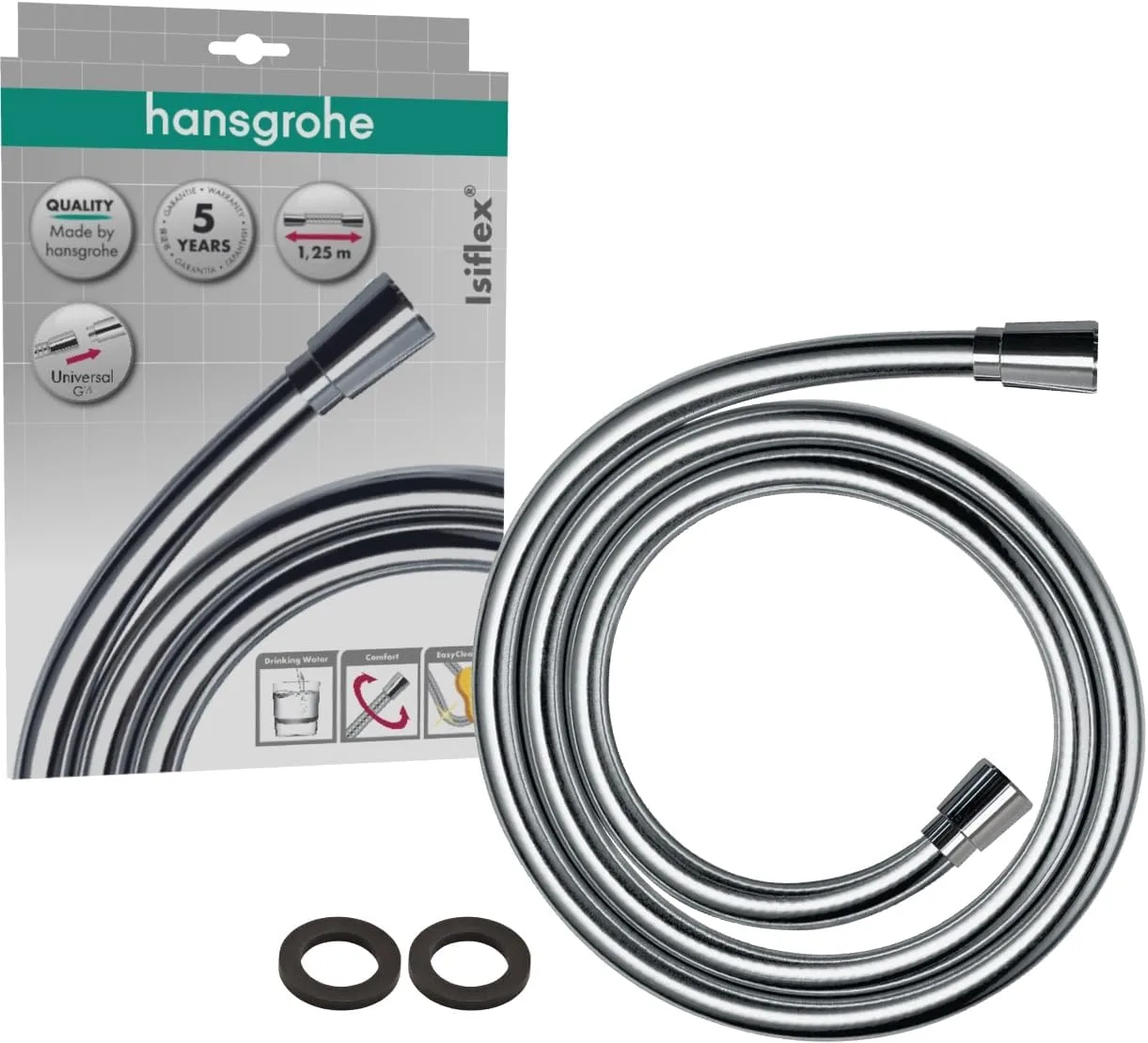 Sprchová hadice hansgrohe Isiflex 28272000 1,25 m chrom G1/2