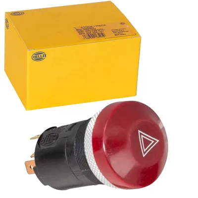Spínač výstražných světel HELLA 6HF 003 916-031 12V červený