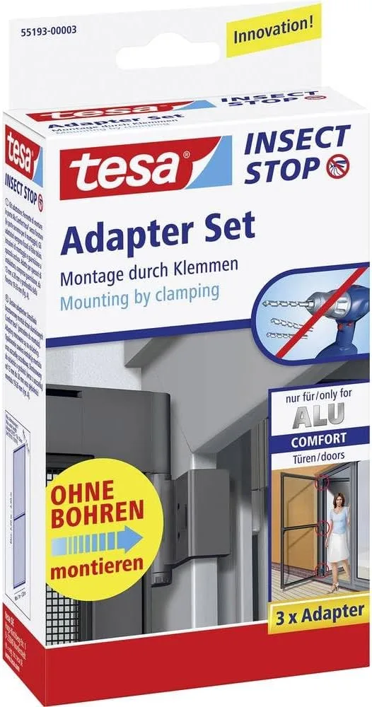 Montážní adaptéry na síťové dveře Tesa Insect Stop Alu Comfort
