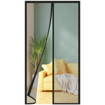 Magnetická síť proti hmyzu na dveře WENT 60×180 cm černá
