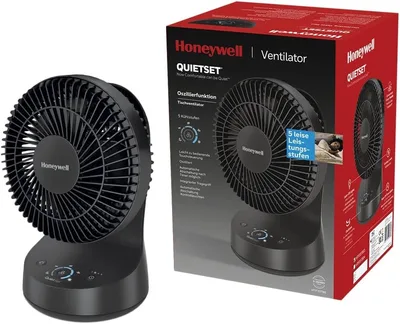Honeywell QuietSet HTF337BE4 stolový ventilátor 5 rychlostí, černý