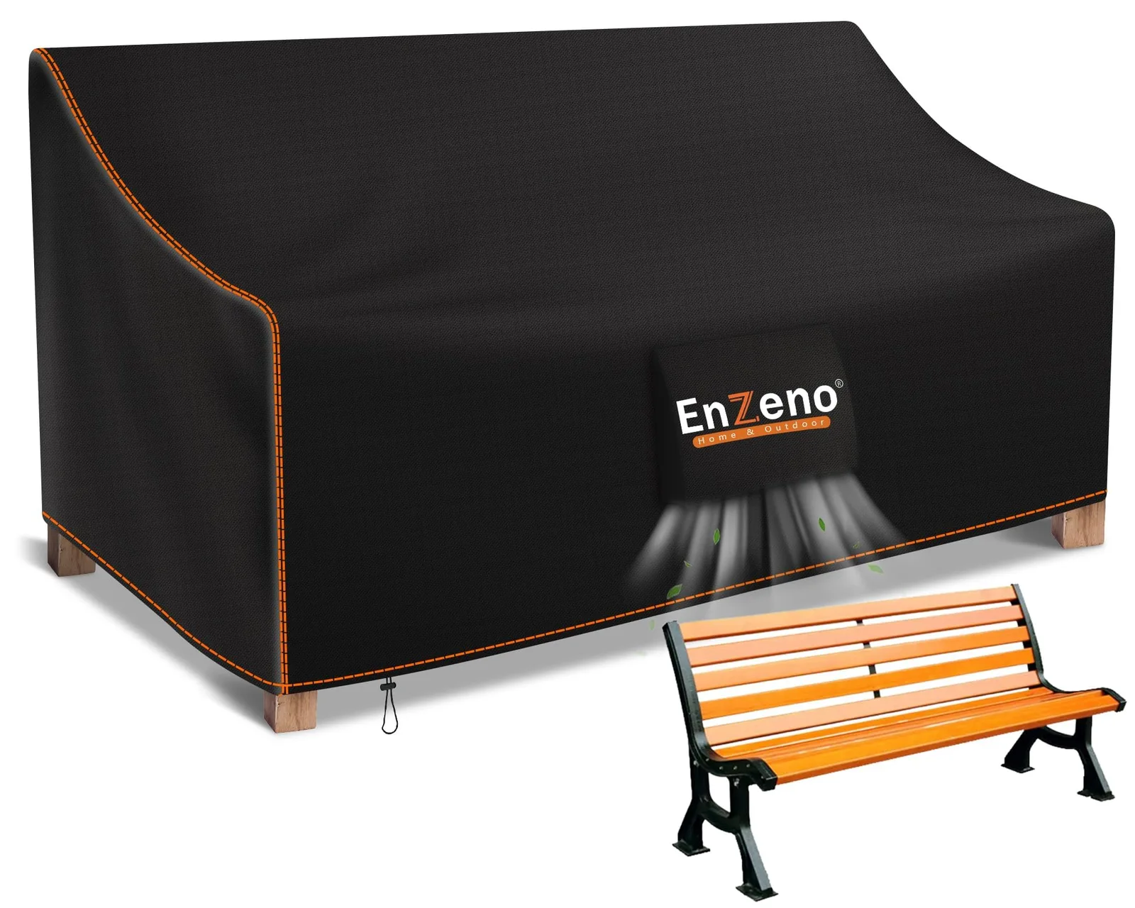 Potah na lavici Enzeno 134×65×63/89 cm 2 místa