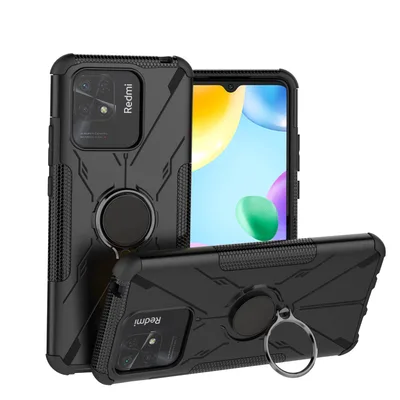 JRTAL pouzdro s kroužkem pro Xiaomi Redmi 10C černé