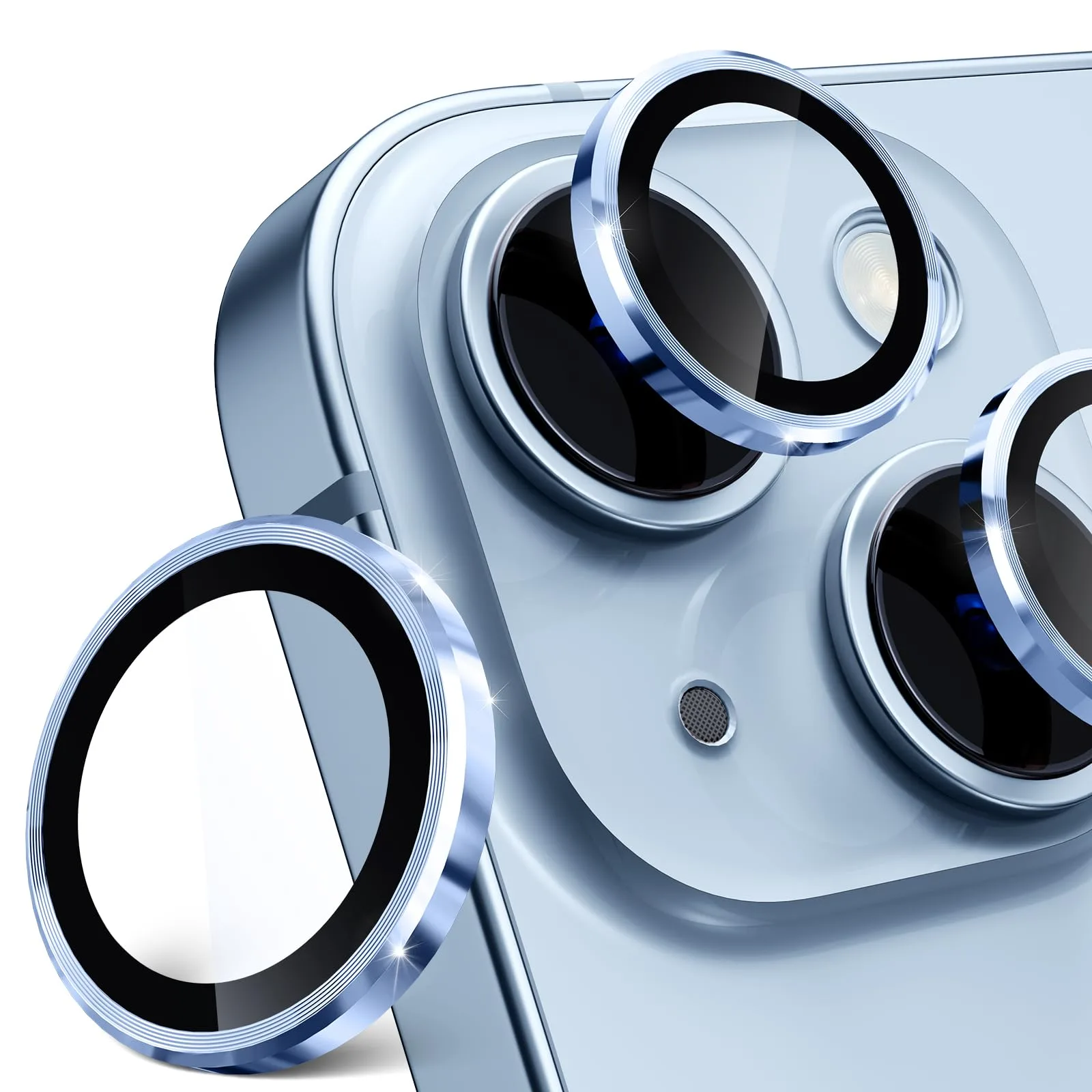 Barevná ochranná skla na fotoaparát pro iPhone 15 a 15 Plus, 2 ks