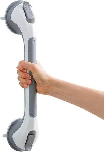 Přísavná madla do sprchy TAILI 43 cm šedá 2 ks