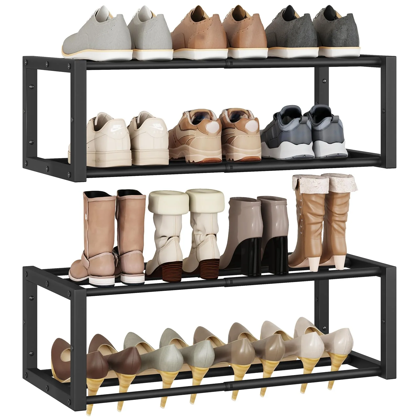 IBUYKE vysuvný nástěnný botník 41–73 cm 2 ks