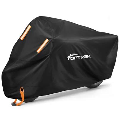 Plachta na motorku Toptrek top0814 XXL 245×105×125 cm černá