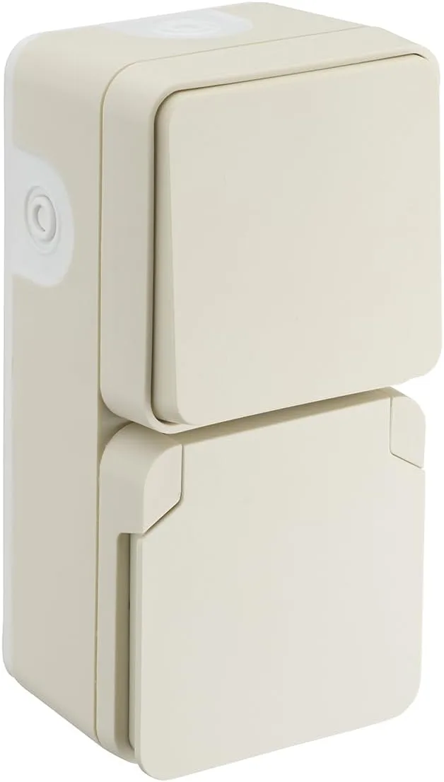 Vypínač se zásuvkou DEBFLEX CyKLONE 730454 IP55