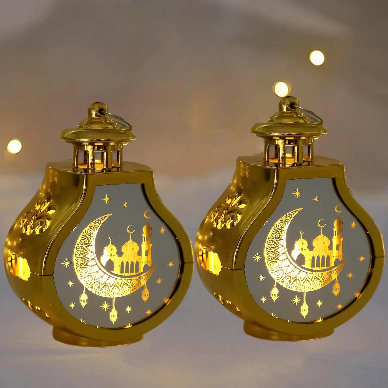 Ramadánské dekorativní lampáše měděné 2 ks