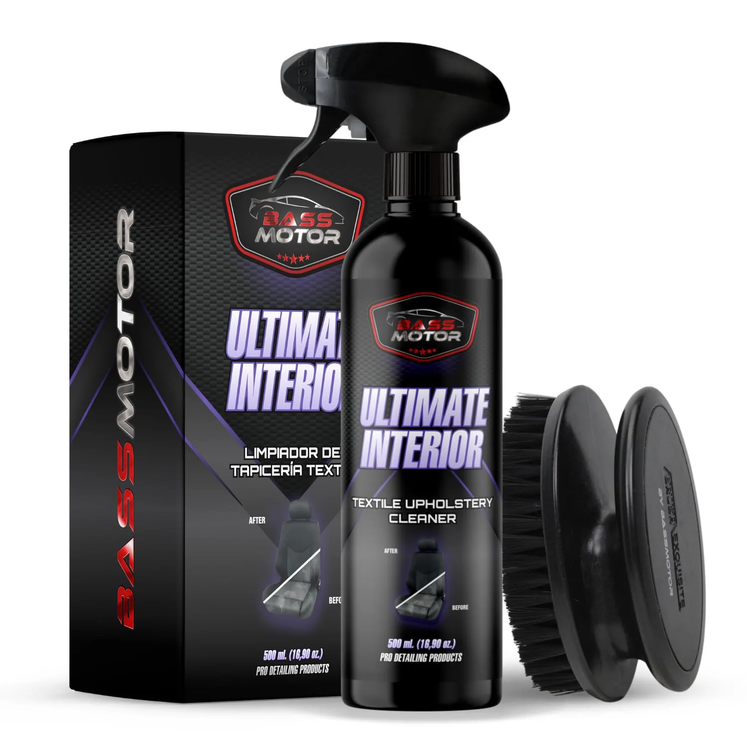 Čistič textilního čalounění aut Bass Motor Ultimate Interior UI 500 ml + kartáč