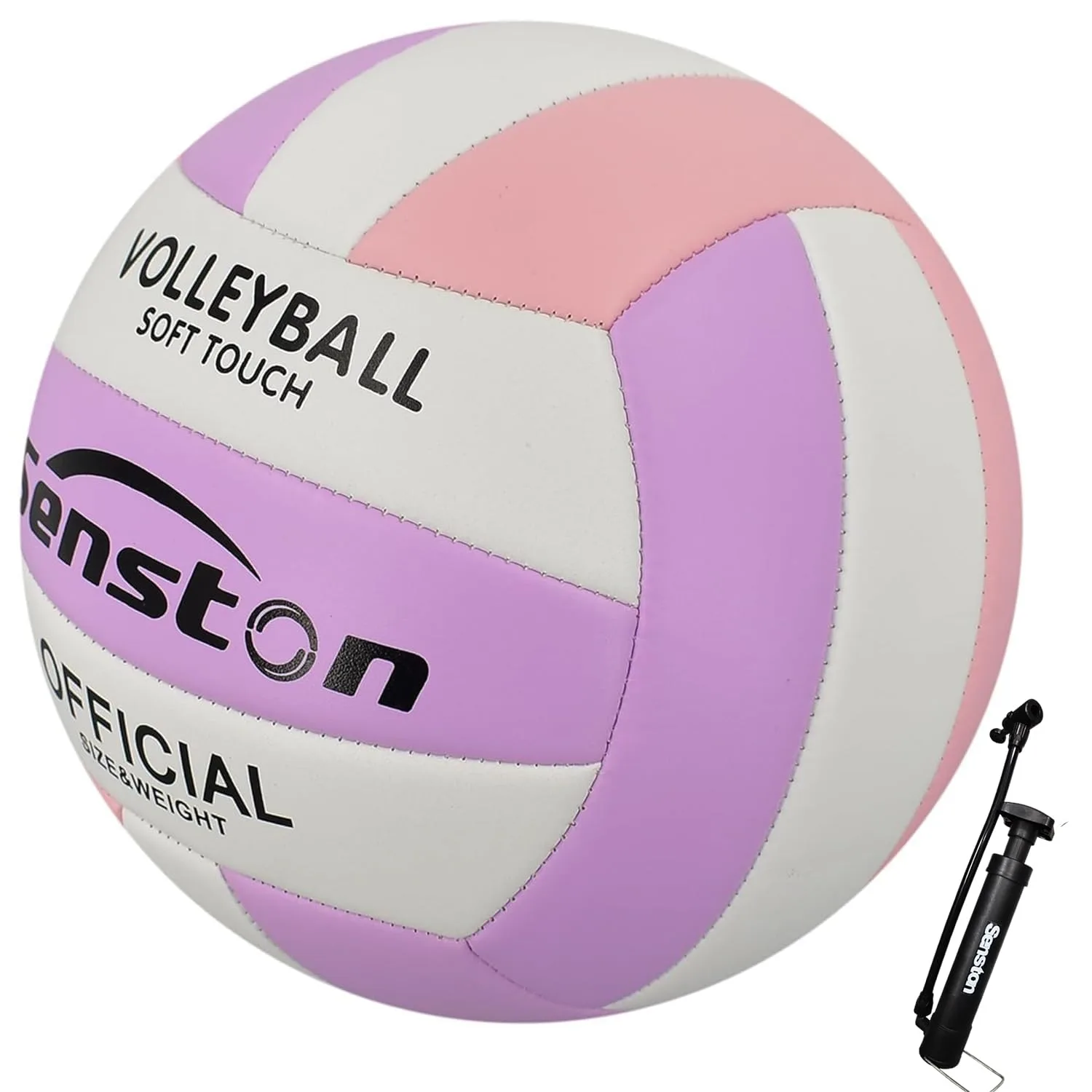 Volejbalový míč Senston velikosti 5 s pumpou fialový