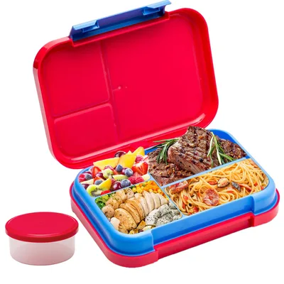 Dětský bento box se 4 přihrádkami a nádobkou, Epokay