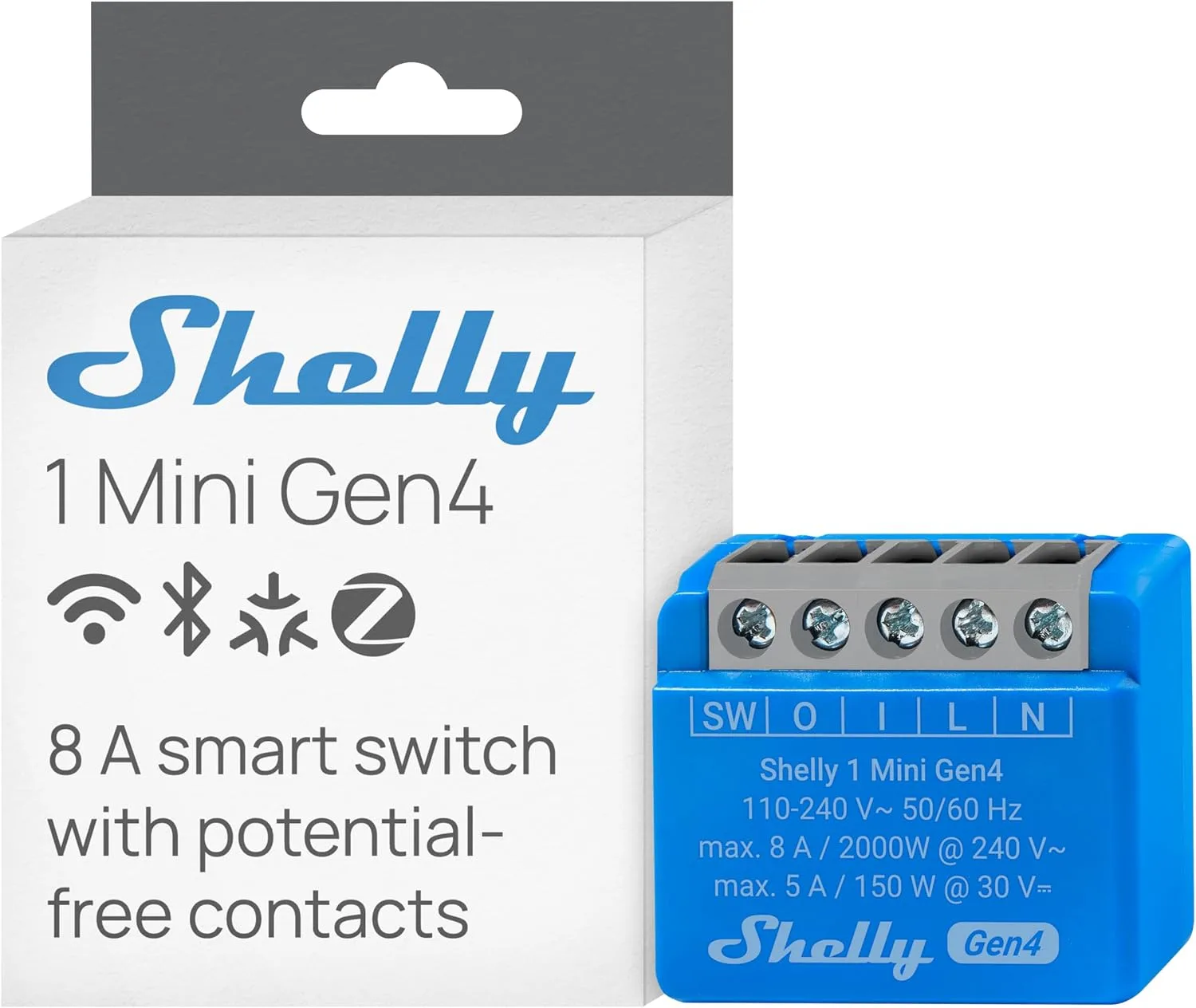 Inteligentní relé Shelly 1 Mini Gen4 1 kanál 8 A