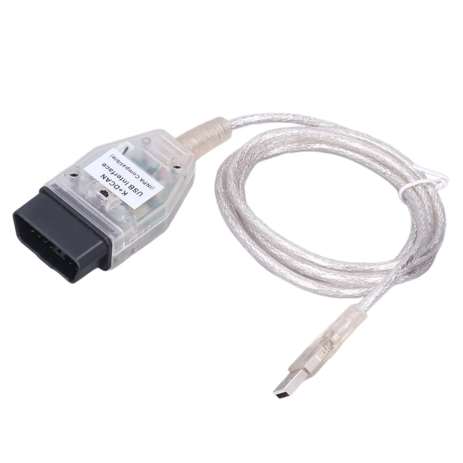 Diagnostický kabel K+DCAN OBD2 USB E90 E60 s vypínačem a CD