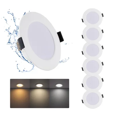 Zapuštěná LED svítidla Grebeam LY0003 7 W 230 V 3CCT 6 ks