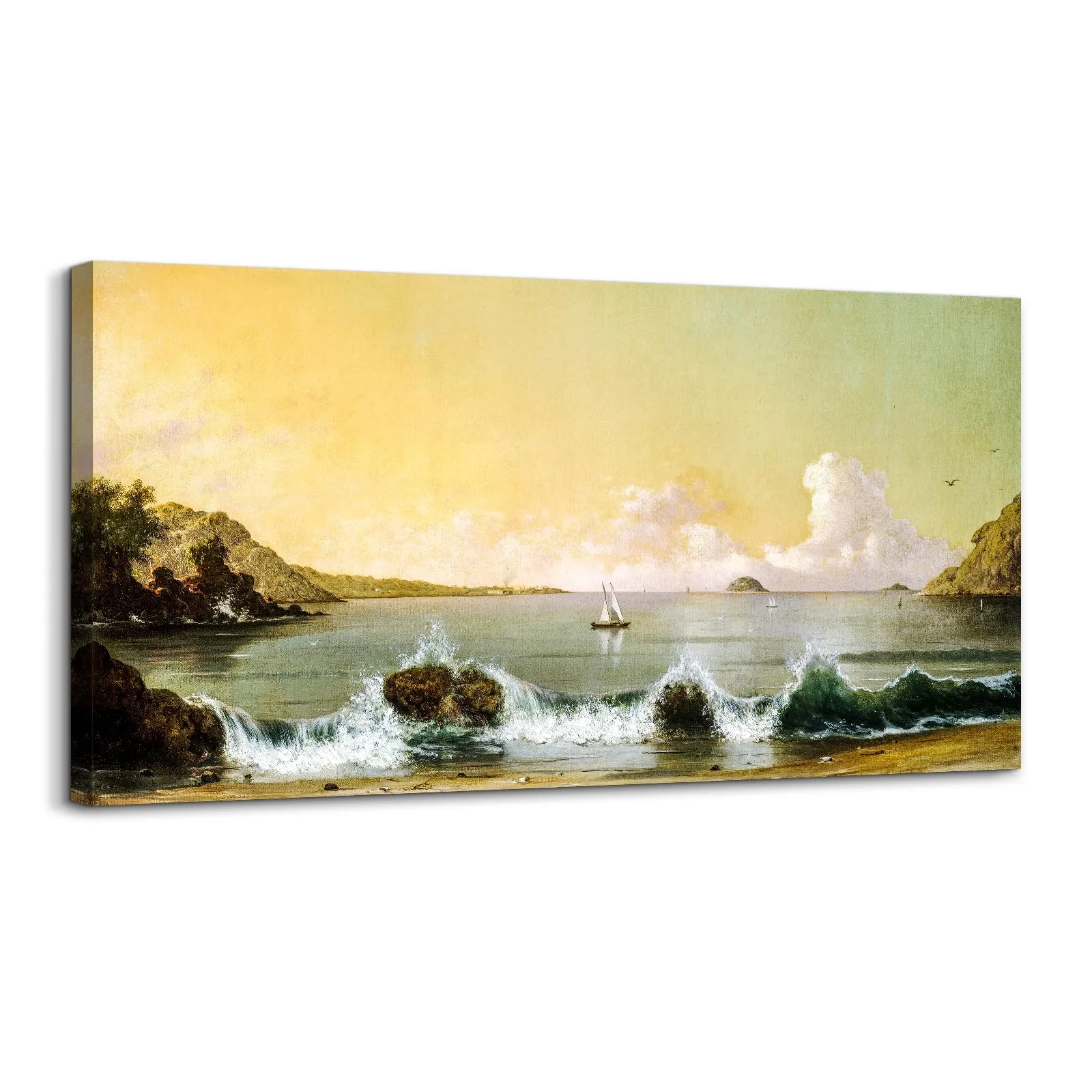 Vintage obraz na plátně krajina 73 × 146 cm
