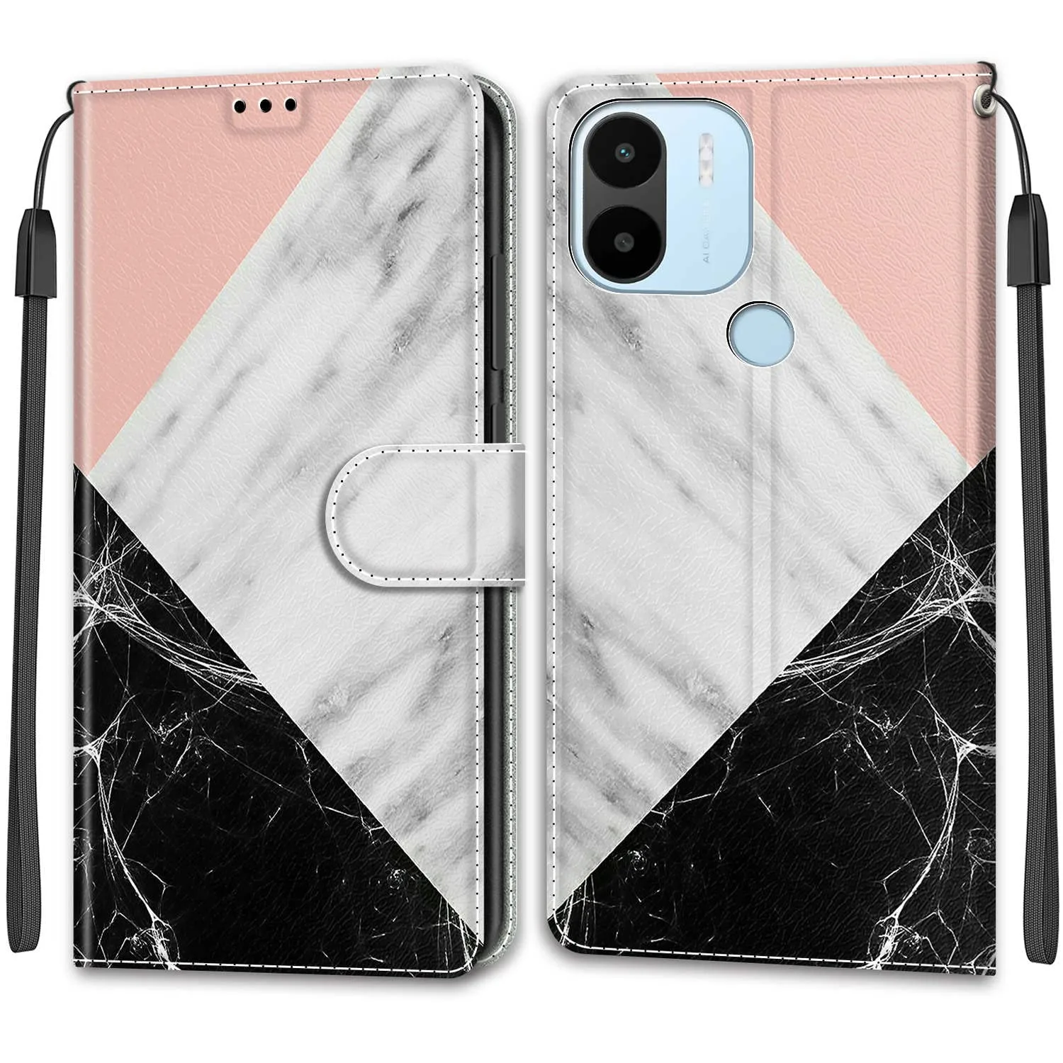Peněženkové pouzdro s kulatým vzorem pro Xiaomi Redmi A1 a A1+