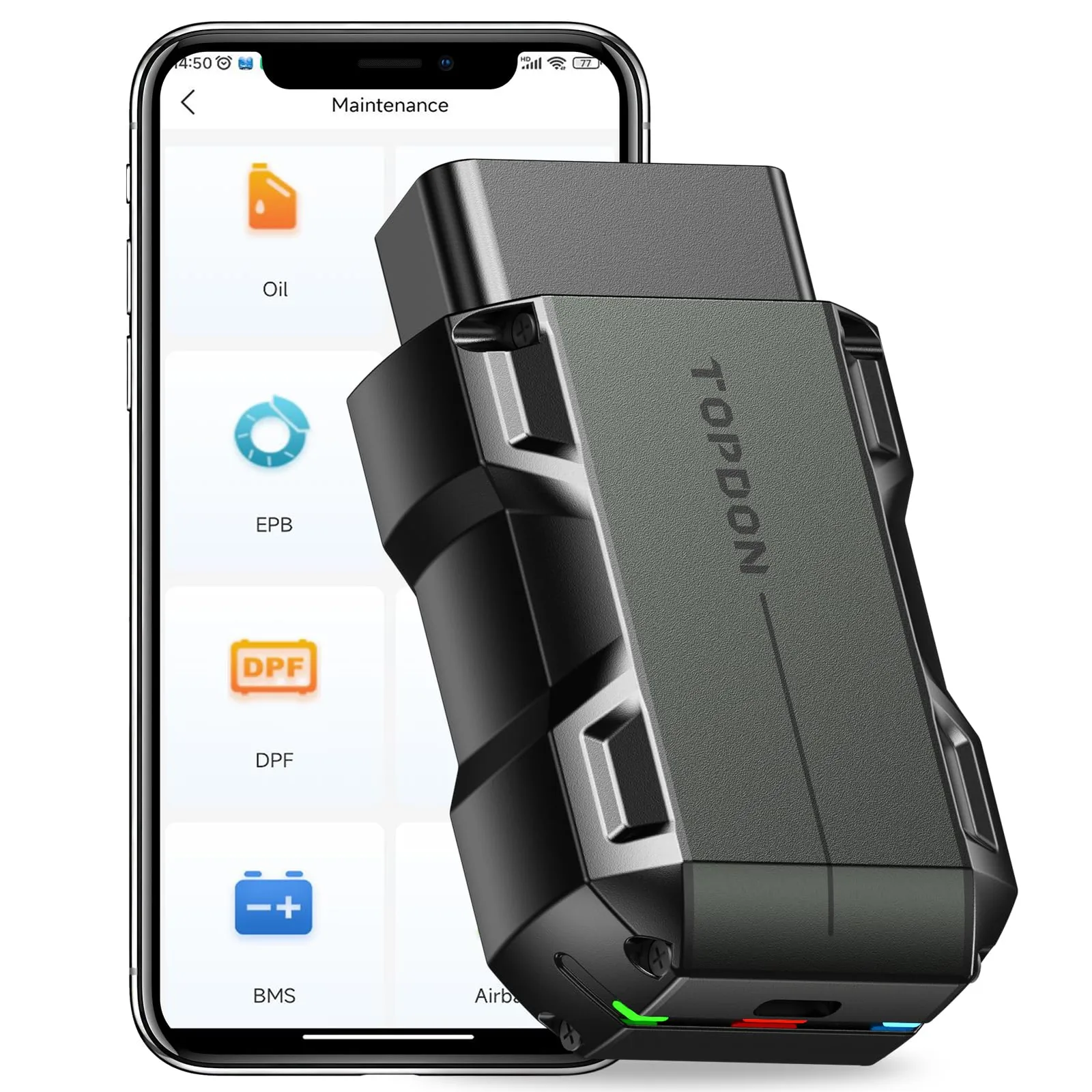OBD2 skener TOPDON TOPSCAN-UK Lite Bluetooth 5.0 pro mobilní Android/iOS